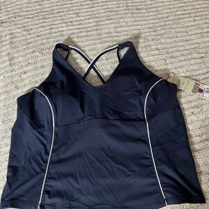 Sweaty Betty Navy Sports Bra with Strappy Back